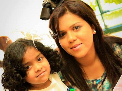 Manik Suriyaaratchi and daughter Alexendria