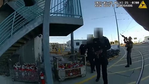 San Jose railyard mass shooting police body-cam footage.