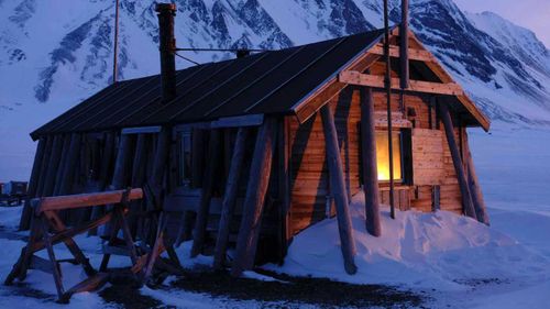The Arctic explorers locked down in a tiny hut for nine months