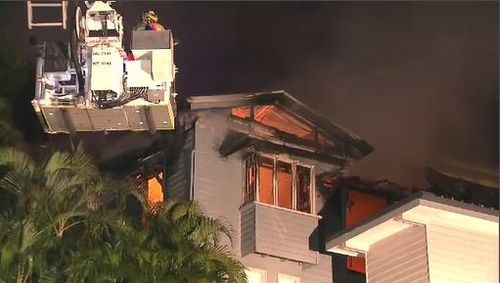 More than 40 firefighters fought the blaze. (9NEWS)