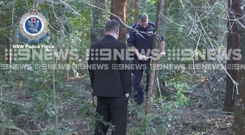 Police conducted extensive searches of bushland at Cordeaux, near Wollongong, yesterday. Picture: Supplied.