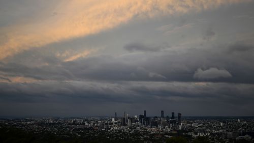 A general view is seen of Brisbane from the Mount Coot-tha Summit Lookout on March 05, 2025 in Brisbane, Australia. Tropical Cyclone Alfred is expected to make landfall in southeast Queensland and northern NSW as a Category 2 storm, marking the first time a cyclone has directly hit the region in over 50 years. The storm is forecast to bring damaging winds, heavy rainfall, and potential storm surges.