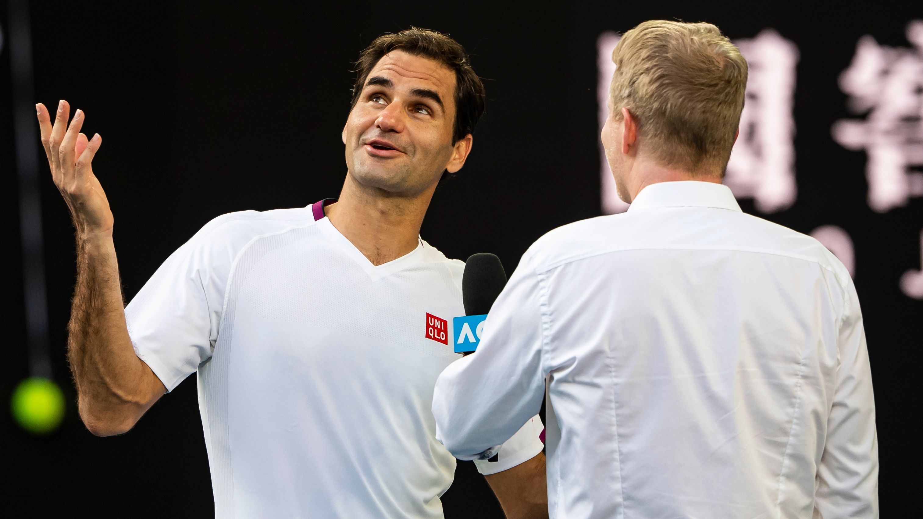 Roger Federer with Jim Courier