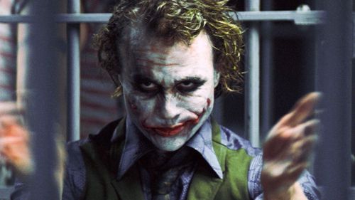 The late Heath Ledger in his Oscar-winning performance as The Joker in 2008. (AAP)