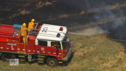 Fire Rescue Victoria Commander ﻿Tony Field said the fire was sparked by a council worker mowing the grass.