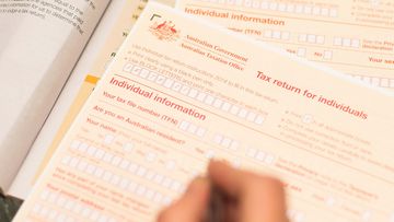 A general view of an individual tax return.