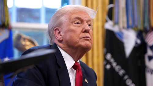 Donald Trump is holding an Oval Office meeting as his spat with Venezuela continues.