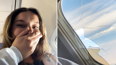21. Passenger shares video of broken window on flight