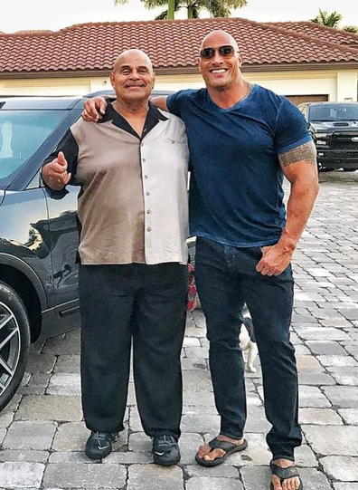 The Rock and his father Rocky Johnson