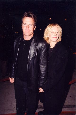 Dennis og Meg Ryan ved premieren på Hurlyburly i Los Angeles, 1998.