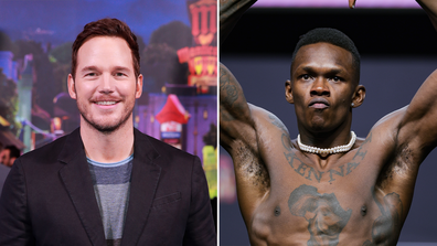 Chris Pratt and Israel Adesanya