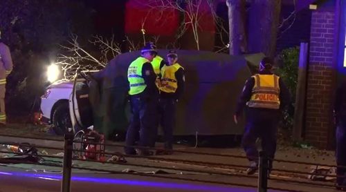 The crash comes as the second fatal incident on NSW roads in just one night. Picture: 9NEWS.