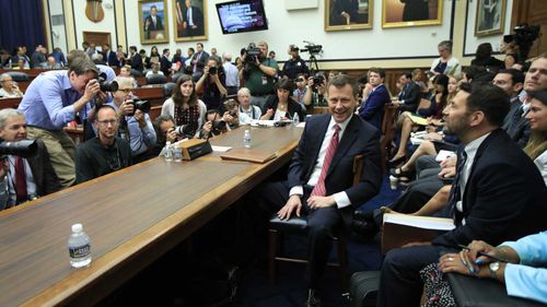 Peter Strzok during the congressional meeting. (AAP)