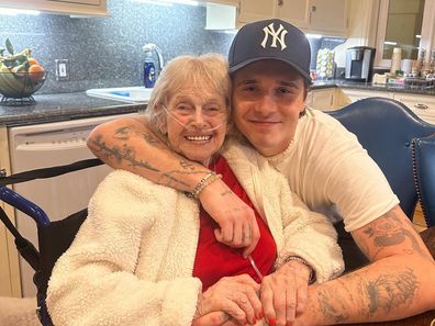 Brooklyn Beckham with Nicola Peltz-Beckham's grandmother Gina.