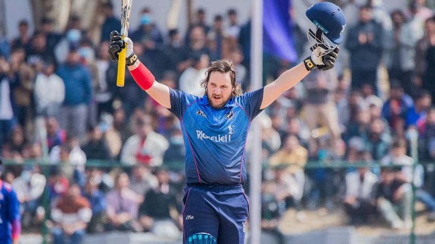 Jan Nicol Loftie-Eaton hit a hundred off just 33 balls against Nepal.