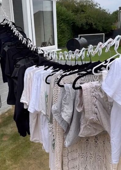 TikTok clothes line space hack