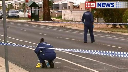 Police access the scene at a multiple stabbing in Ballarat. (9NEWS)