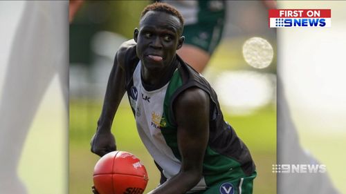 Young footballer Ryal Yak has been accused of attacking a police officer. (9NEWS)