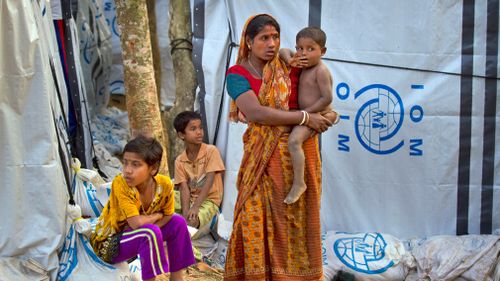 The refugees have been living in temporary camps comprised of bamboo and plastic tents since the August 25, 2017, crackdown by Myanmar military. (AAP)