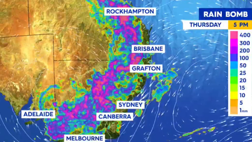 The heaviest rain will fall over multiple states from Thursday. 