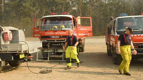 Nowra staging area, brigades coming into for air filter cleaning and quick servicing and daily briefing on the situation to the west and south of Nowra.