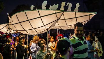 The Lismore NSW lantern parade in 2022 to mark the winter solstice.