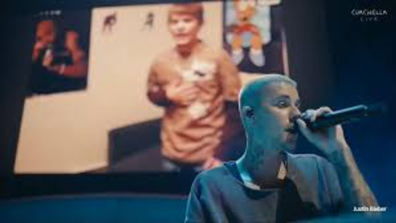 Justin Bieber performs at the Coachella Stage during the 2026 Coachella Valley Music and Arts Festival at Empire Polo Club on April 11, 2026 in Indio, California.