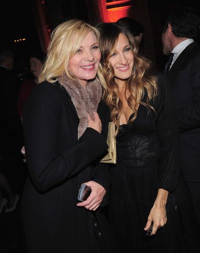 Kim Cattrall and Sarah Jessica Parker attend the "Did You Hear About the Morgans?" New York premiere after party at  on December 14, 2009 in New York City. 