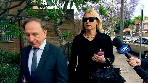 Lizzie Buttrose outside Waverley courthouse earlier this year. (9News) 