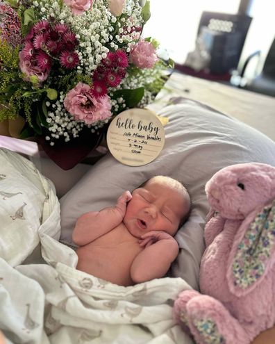 Scherri-Lee Biggs gives birth baby girl