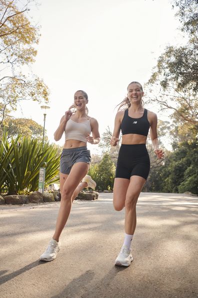 Steph Claire Smith and Laura Henshaw run in their New Balance Fresh Foam X 1080v13.