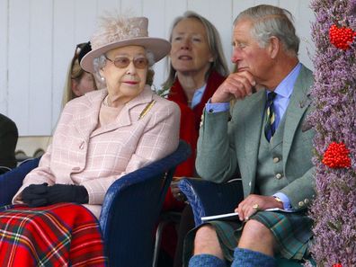 Queen Elizabeth II and Prince Charles, Prince of Wales attend the Braemar Highland Games 2013