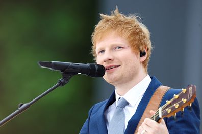 Singer Ed Sheeran performs during the Queen’s Platinum Jubilee Choice