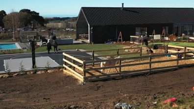 Tom and Sarah-Jane included a real pony for the reveal on The Block 2022.