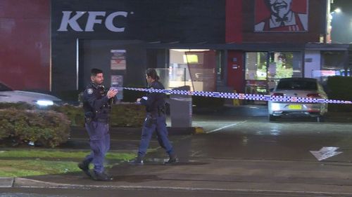 A crime scene was established in the carpark, which is being examined by specialist police.