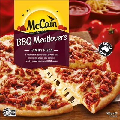 249 calories per 100g - Mccain Pizza Meatlovers Bbq 500g