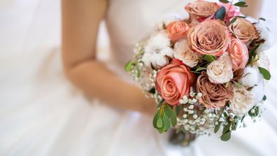 Bride with flowers