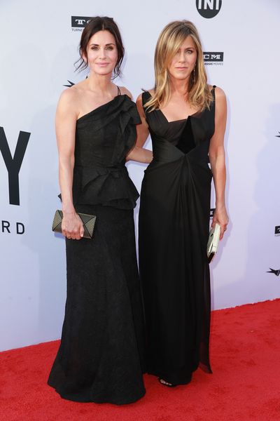Jennifer Aniston and Courteney Cox at the American Film Institute's 46th Life Achievement Award Gala Tribute to George Clooney in Hollywood, June, 2018