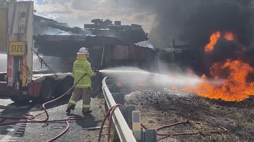 A fire spread to nearby grassland following the crash but was soon brought under control.