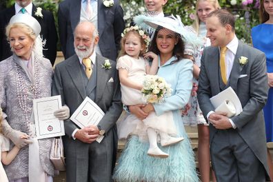 Sophie Winkleman and Lord Frederick Windsor at the wedding of his sister Lady Gabriella Winsor and Thomas Kingston.