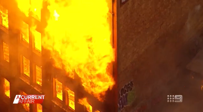 A building caught fire in Sydney's Surry Hills this afternoon.