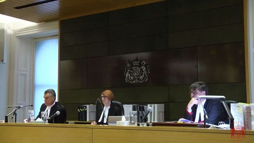 The panel hearing the appeal (from left): President of the Court of Appeal Justice Chris Maxwell, Chief Justice of the Supreme Court of Victoria Justice Anne Ferguson, Justice Mark Weinberg.