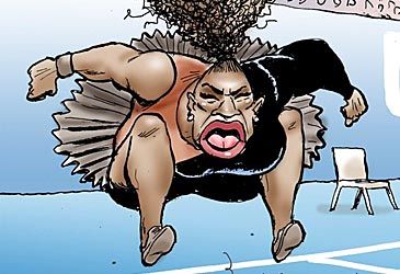 Which newspaper first published this cartoon of Serena Williams?