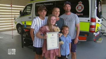 An 11-year-old girl from Mackay, Queensland has today been recognised for her bravery after saving a young relative from drowning, pulling him from a residential pool last month. 