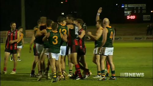 The club was put on notice after a brawl in the 2013 grand final. Picture: 9NEWS