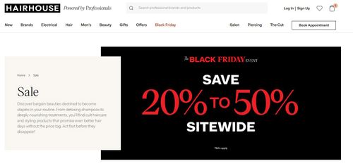 The watchdog fined Hairhouse Online for an online ad for its Black Friday sale with the statement: 'SAVE 20% to 50% sitewide'.