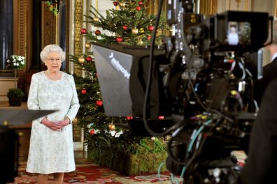 EMBARGOED TO 0001 MONDAY DECEMBER 24. Queen Elizabeth II records her Christmas message to the Commonwealth in 3D for the first time, from the White Drawing Room of Buckingham Palace in central London. PRESS ASSOCIATION Photo. Issue date: Monday December 24, 2012. See PA story ROYAL Queen. Photo credit should read: John Stillwell/PA Wire