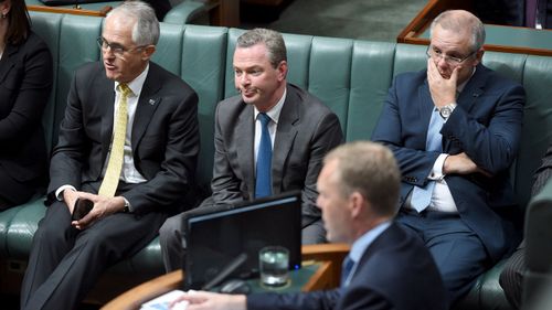 A sombre front bench after Labor took control of the house. (AAP)