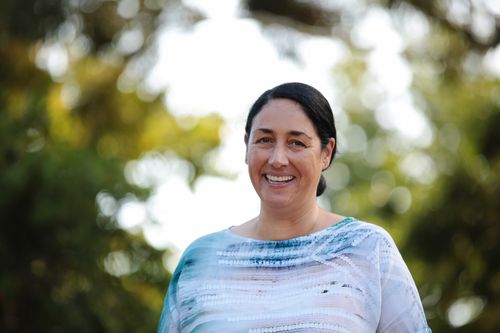 Greens candidate Alex Bhathal speaks at a breakfast hosted by Senator Richard Di Natale and Northcote MP Lidia Thorpe at Penders Park, Thornbury in Melbourne, Sunday, March 11, 2018. The March 17 by-election in the electorate of Batman will see the Green€™s six time candidate Alex Bhathal against ACTU president Ged Kearney running for Labor. (AAP Image/Stefan Postles) 