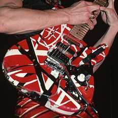 Guitarist performing with Frankenstrat (Getty)
